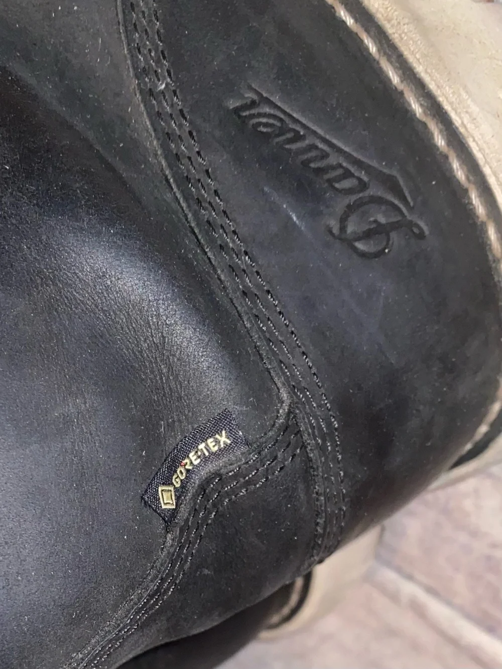 Danner 917 GTX Gore Tex Lace Up Work Boots Soft Toe Vibram Wedge 12 Leather Kilt
